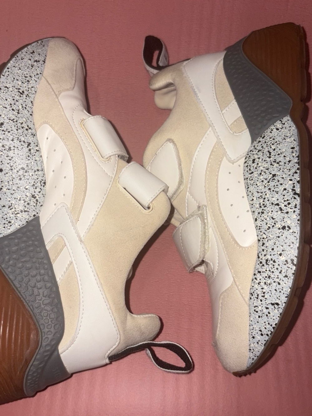 Stella McCartney Beige and White Athletic Sneakers